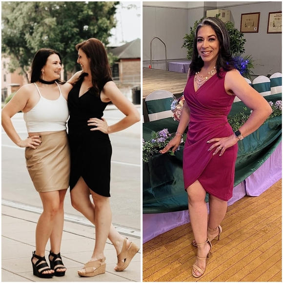 NWT Tehoao Green V Ruched Sleeveless Wrap Cocktail Bodycon Mini Midi Dress L - Picture 8 of 15